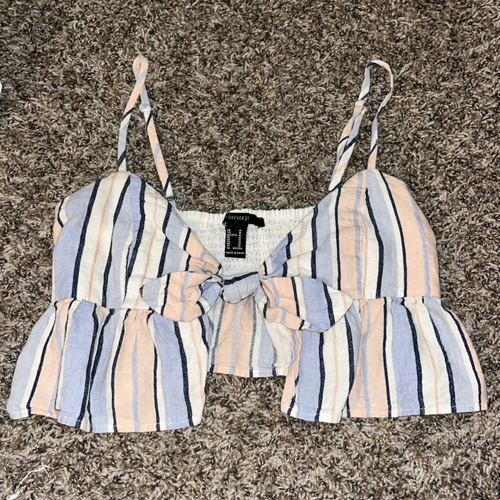 Women’s Striped Knot Tie Tank-Top